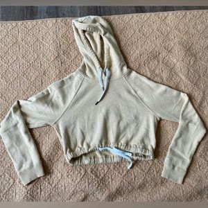Cropped tan Hollister hoodie